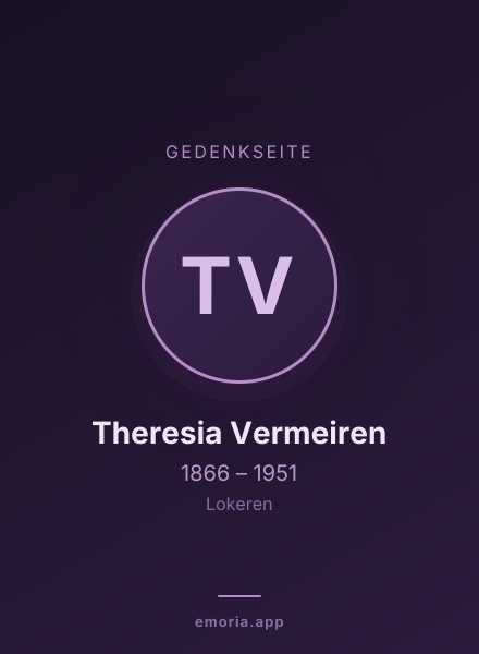 Gedenkportrait von Theresia Vermeiren