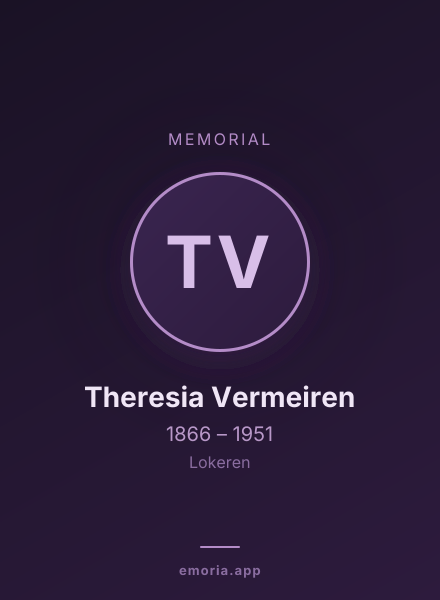 Memorial portrait of Theresia Vermeiren