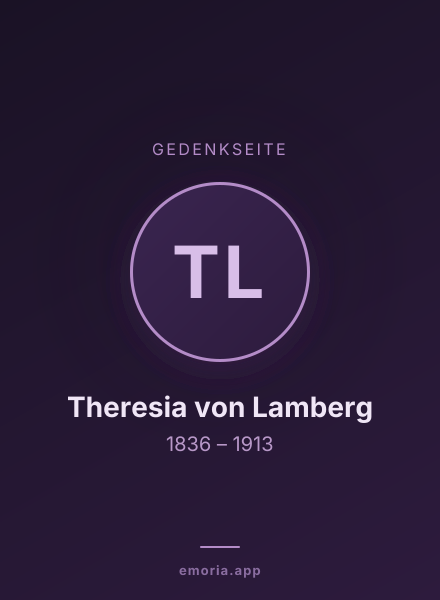 Gedenkportrait von Theresia von Lamberg