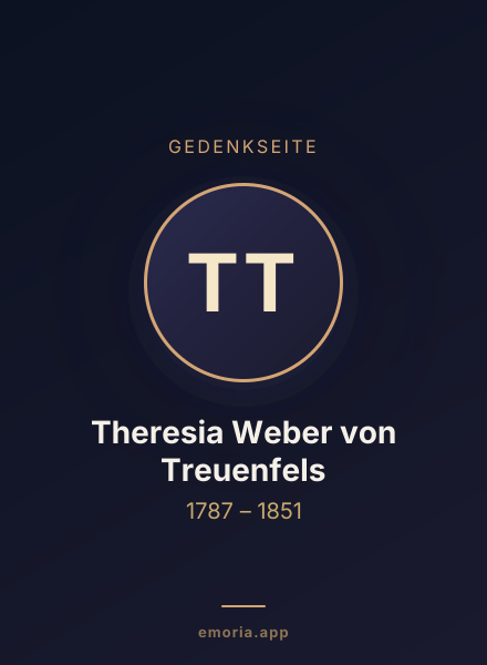 Gedenkportrait von Theresia Weber von Treuenfels