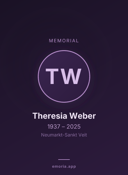 Memorial portrait of Theresia Weber