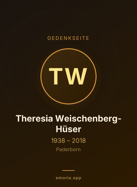 Gedenkportrait von Theresia Weischenberg-Hüser