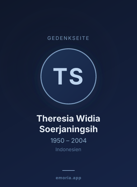 Gedenkportrait von Theresia Widia Soerjaningsih