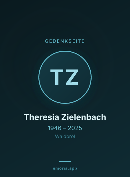 Gedenkportrait von Theresia Zielenbach