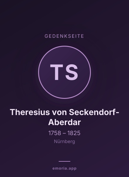 Gedenkportrait von Theresius von Seckendorf-Aberdar