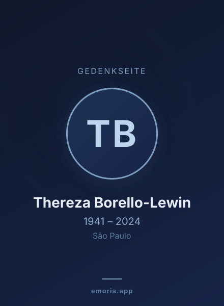 Gedenkportrait von Thereza Borello-Lewin