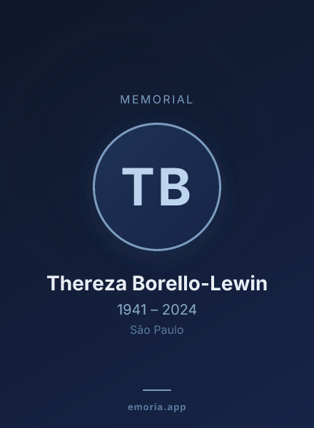 Memorial portrait of Thereza Borello-Lewin