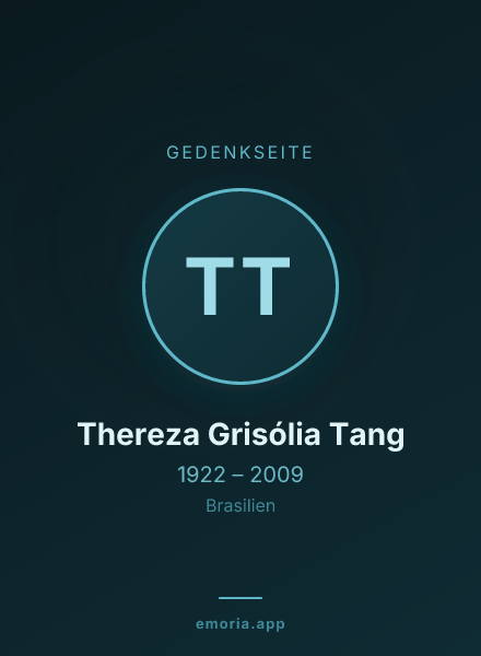 Gedenkportrait von Thereza Grisólia Tang