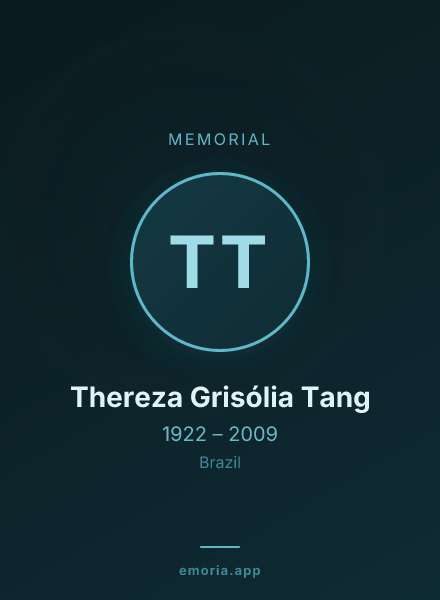 Memorial portrait of Thereza Grisólia Tang