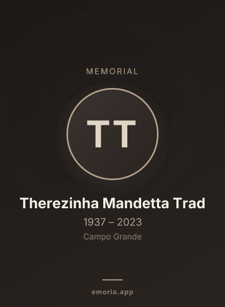 Memorial portrait of Therezinha Mandetta Trad