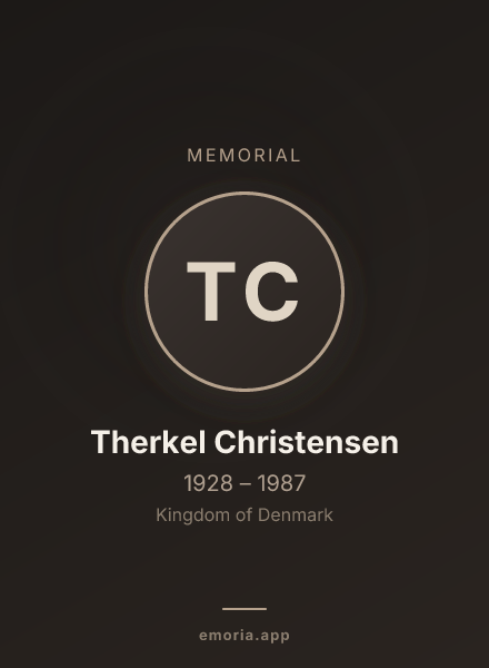 Memorial portrait of Therkel Christensen