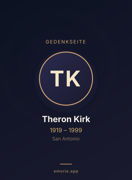 Gedenkportrait von Theron Kirk