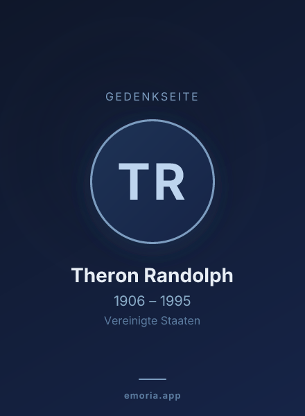 Gedenkportrait von Theron Randolph