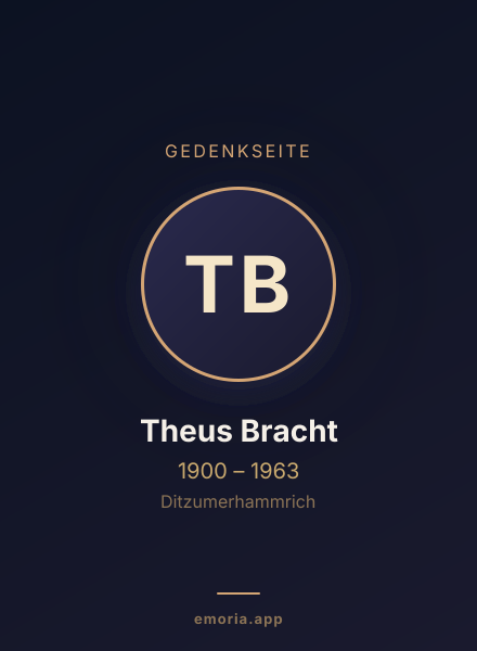 Gedenkportrait von Theus Bracht