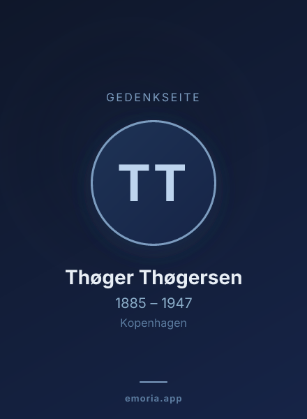 Gedenkportrait von Thøger Thøgersen