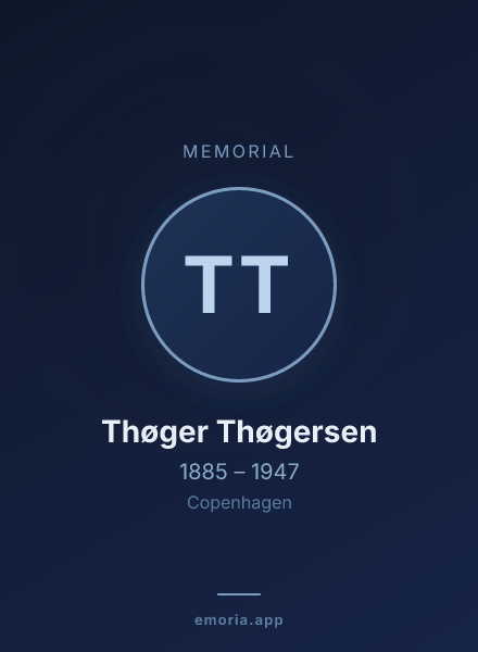 Memorial portrait of Thøger Thøgersen
