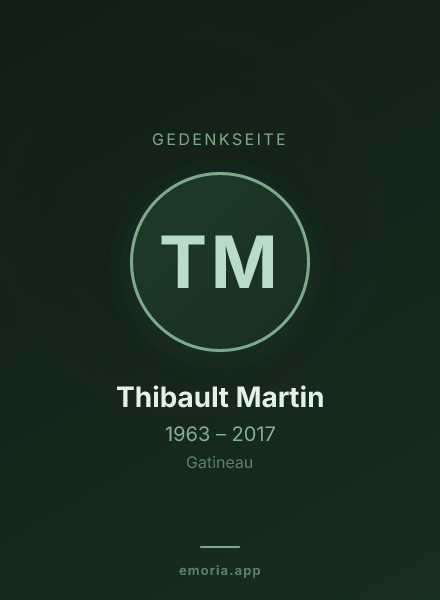 Gedenkportrait von Thibault Martin