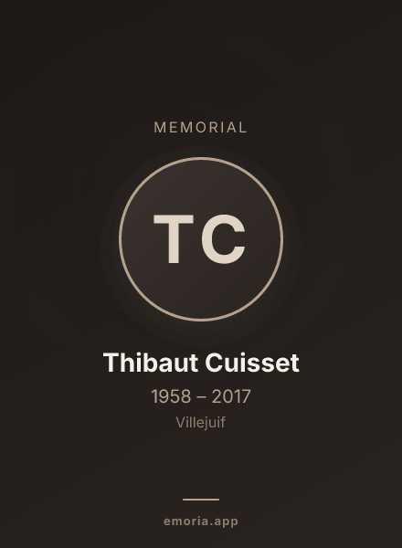 Memorial portrait of Thibaut Cuisset