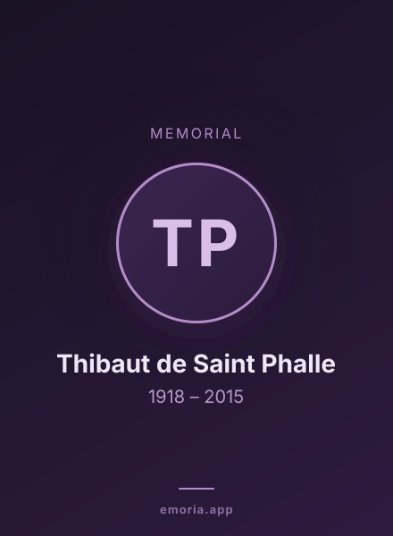 Memorial portrait of Thibaut de Saint Phalle
