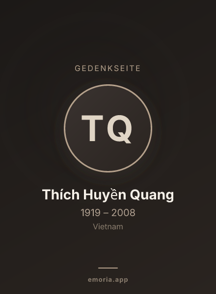 Gedenkportrait von Thích Huyền Quang