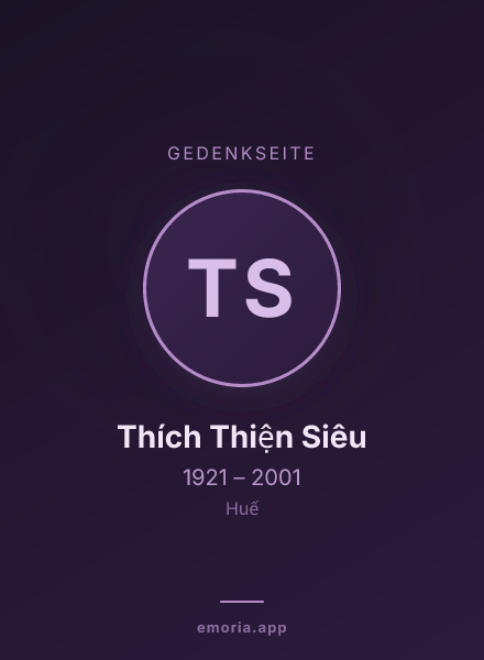 Gedenkportrait von Thích Thiện Siêu