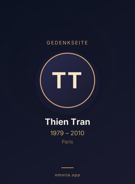 Gedenkportrait von Thien Tran