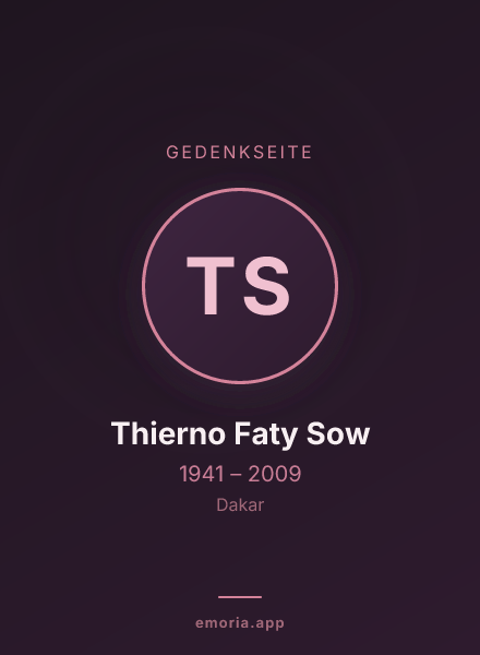 Gedenkportrait von Thierno Faty Sow