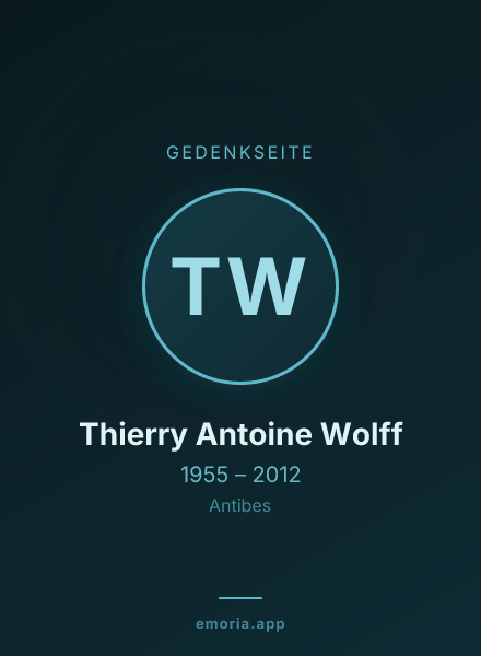 Gedenkportrait von Thierry Antoine Wolff