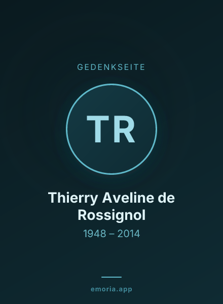 Gedenkportrait von Thierry Aveline de Rossignol