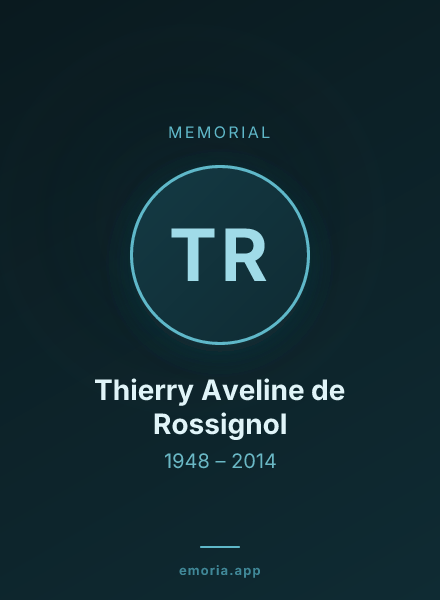 Memorial portrait of Thierry Aveline de Rossignol