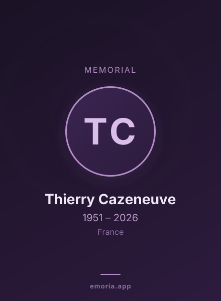 Memorial portrait of Thierry Cazeneuve
