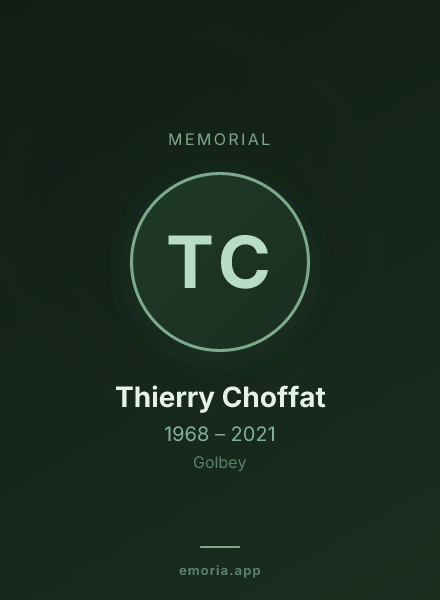 Memorial portrait of Thierry Choffat