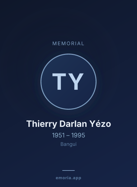 Memorial portrait of Thierry Darlan Yézo