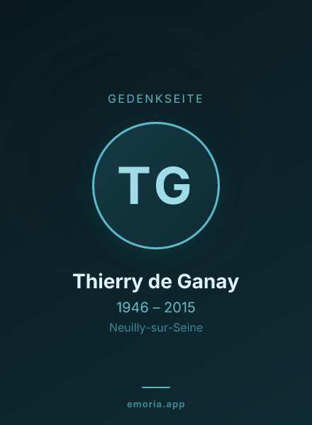 Gedenkportrait von Thierry de Ganay
