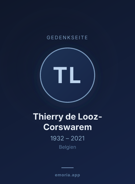 Gedenkportrait von Thierry de Looz-Corswarem