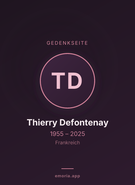 Gedenkportrait von Thierry Defontenay