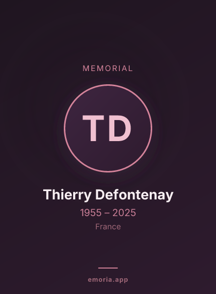 Memorial portrait of Thierry Defontenay