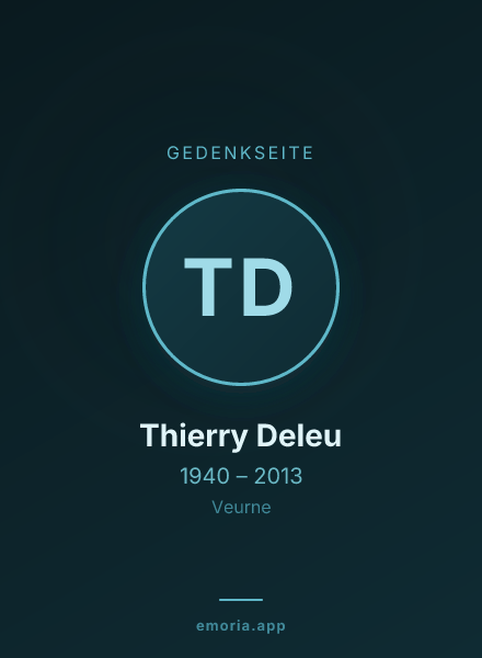 Gedenkportrait von Thierry Deleu