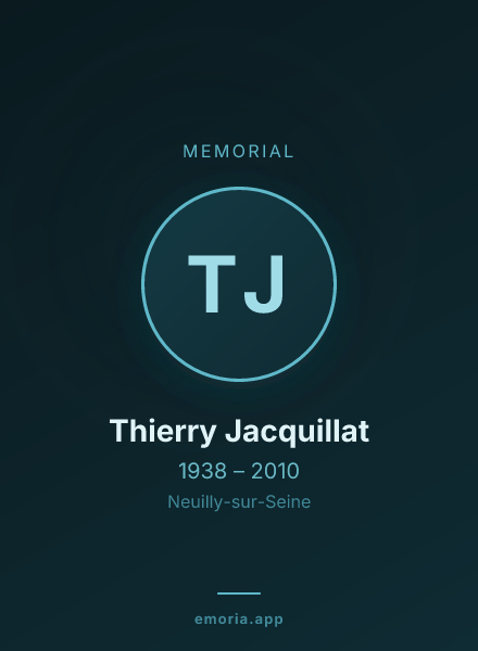 Memorial portrait of Thierry Jacquillat