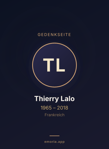 Gedenkportrait von Thierry Lalo