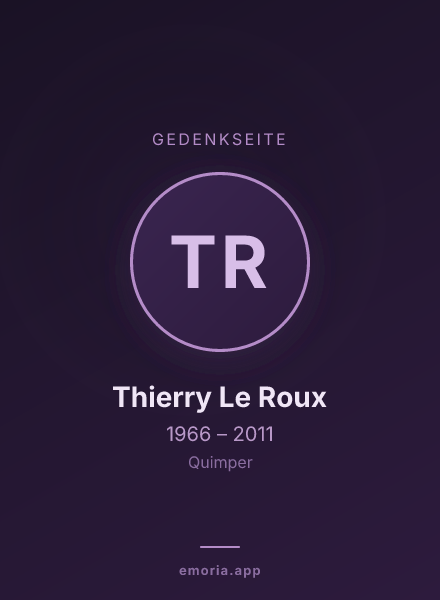 Gedenkportrait von Thierry Le Roux