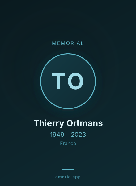 Memorial portrait of Thierry Ortmans