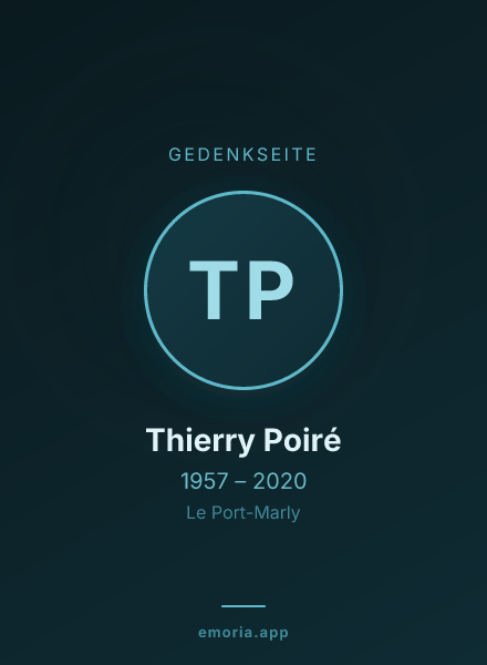 Gedenkportrait von Thierry Poiré