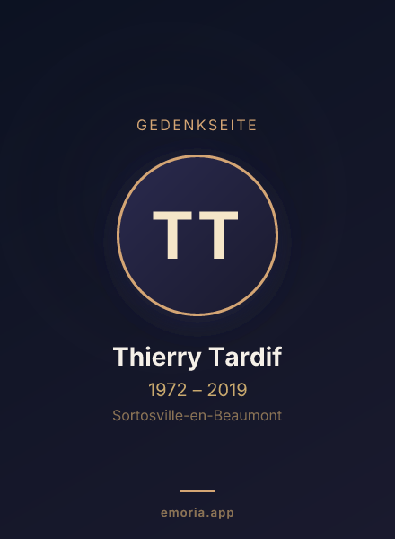 Gedenkportrait von Thierry Tardif