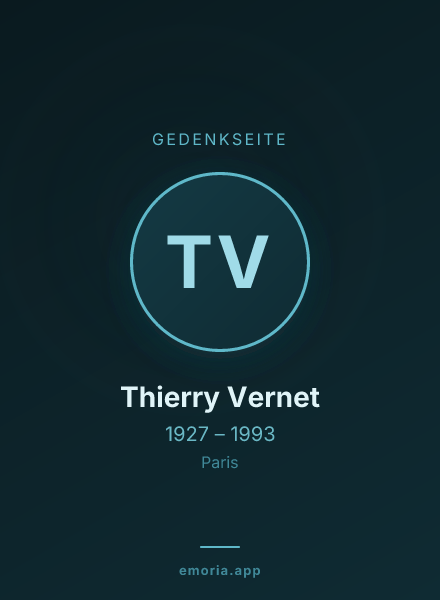 Gedenkportrait von Thierry Vernet