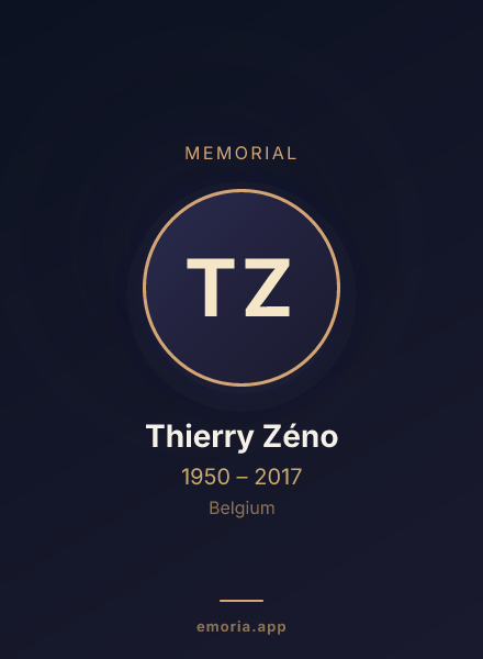 Memorial portrait of Thierry Zéno