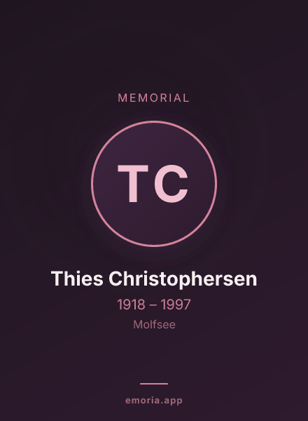 Memorial portrait of Thies Christophersen