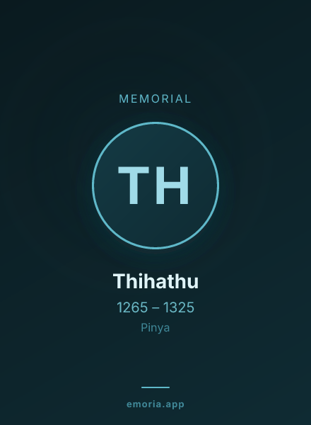 Memorial portrait of Thihathu