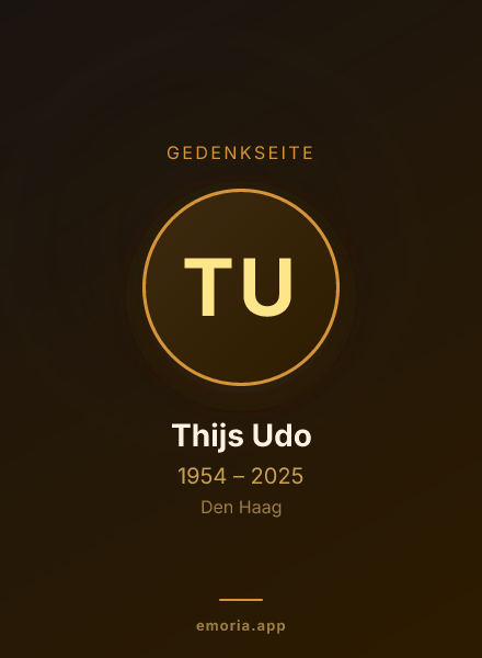 Gedenkportrait von Thijs Udo