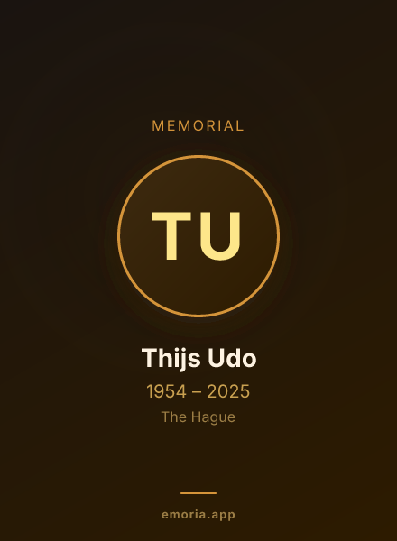 Memorial portrait of Thijs Udo